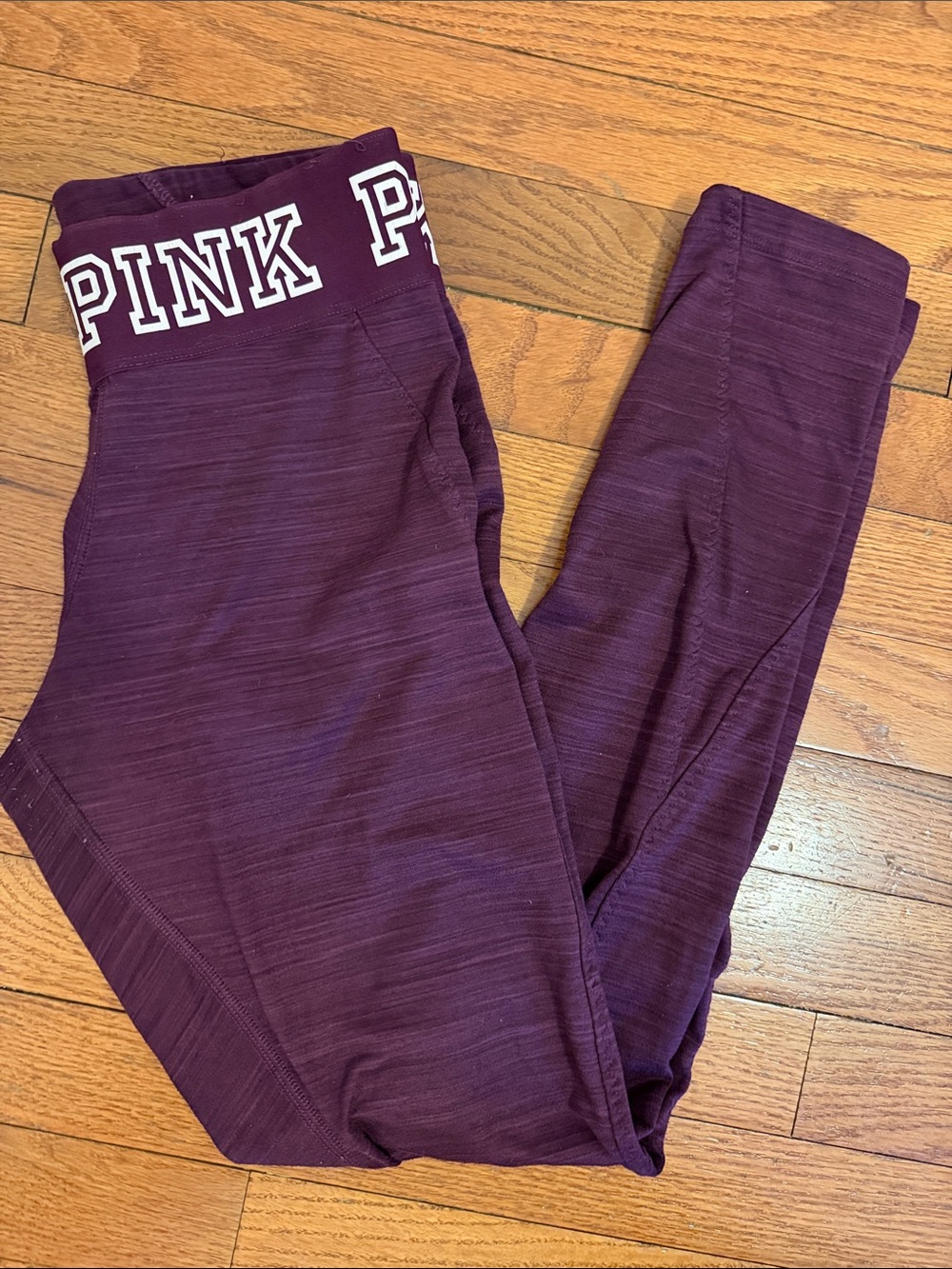 PINK Victoria's Secret Plum Marled Active Leggings